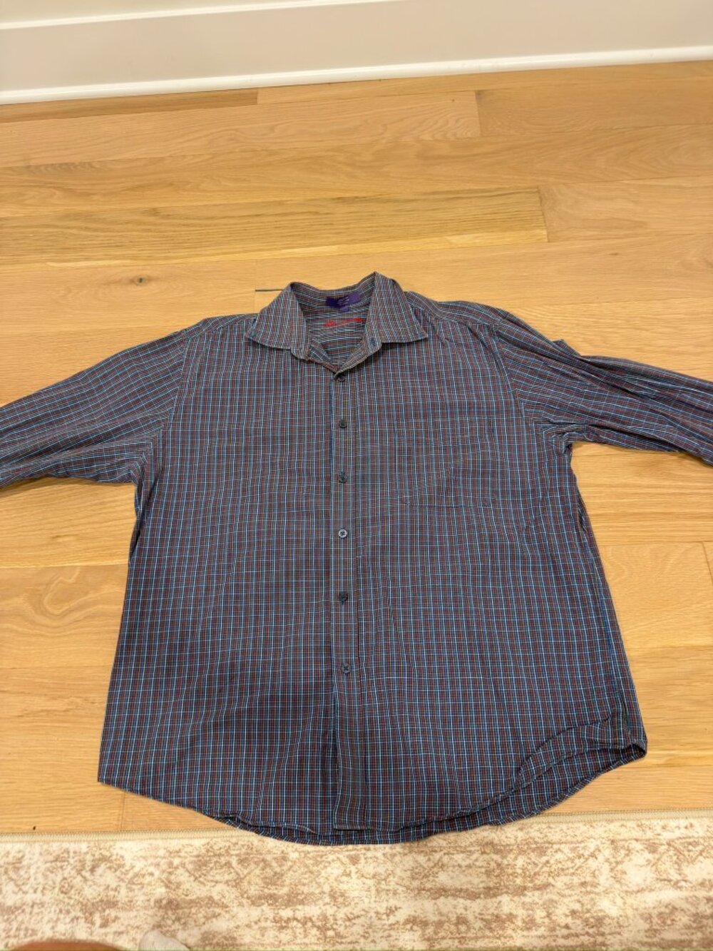 Blue/purple button down